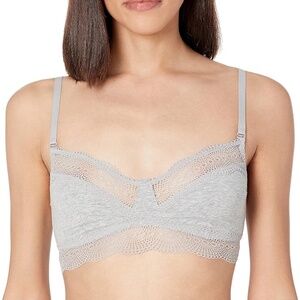 Amazon Brand Mae Women's Supersoft Modal Cotton Lace Bralette